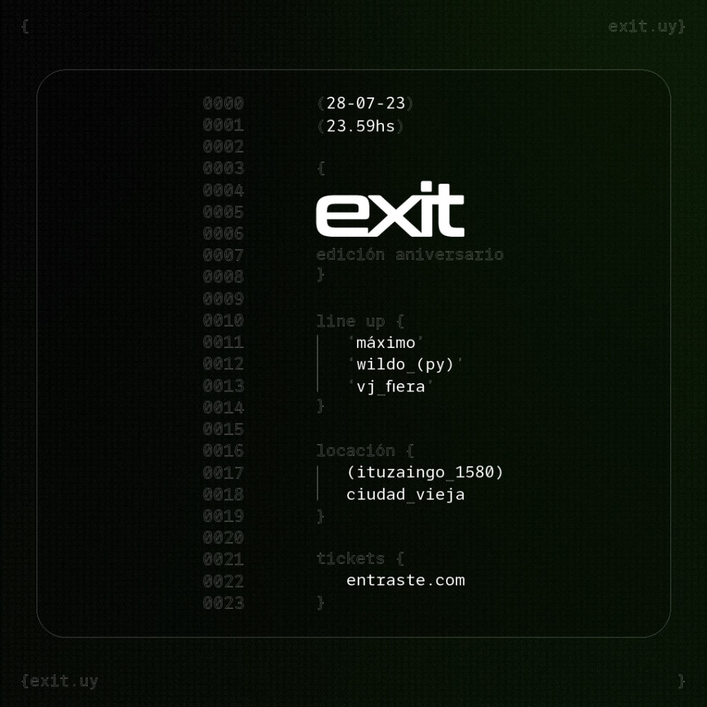 Entradas para el Aniversario de Exit